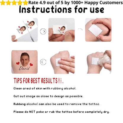 TeMaRo Tattoo Sticker Custom Temporary Tattoos: Free Cutting, Ready Today!