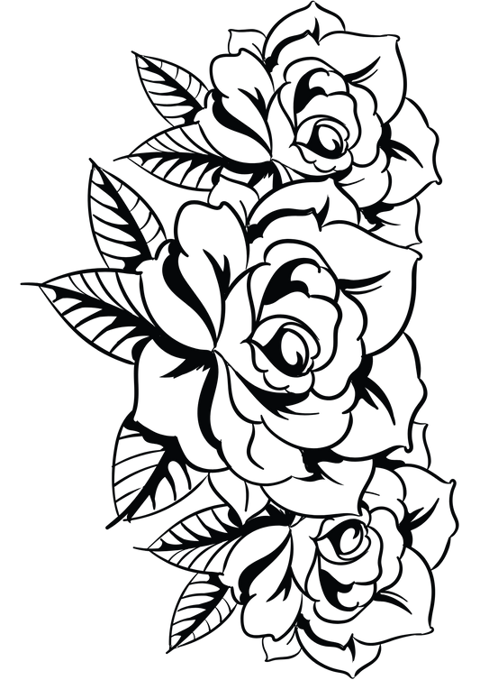 TeMaRo Tattoo Sticker Fake Tattoo for Sale Roses