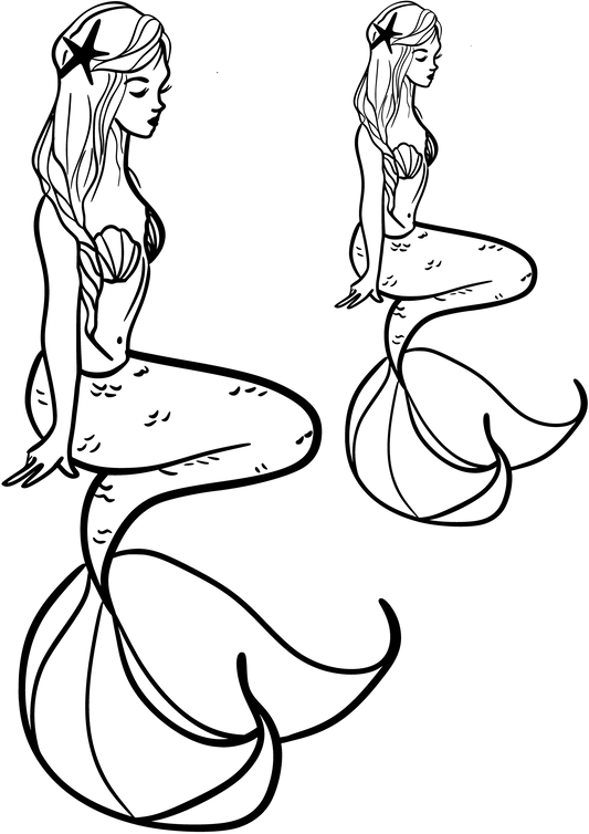 TeMaRo Tattoo Sticker Mermaid