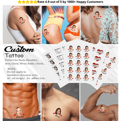 TeMaRo Tattoo Sticker Print Temporary Tattoo Custom for Your Next Event