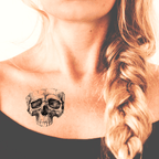 TeMaRo™ Tattoo Sticker Temporary Skull Tattoos