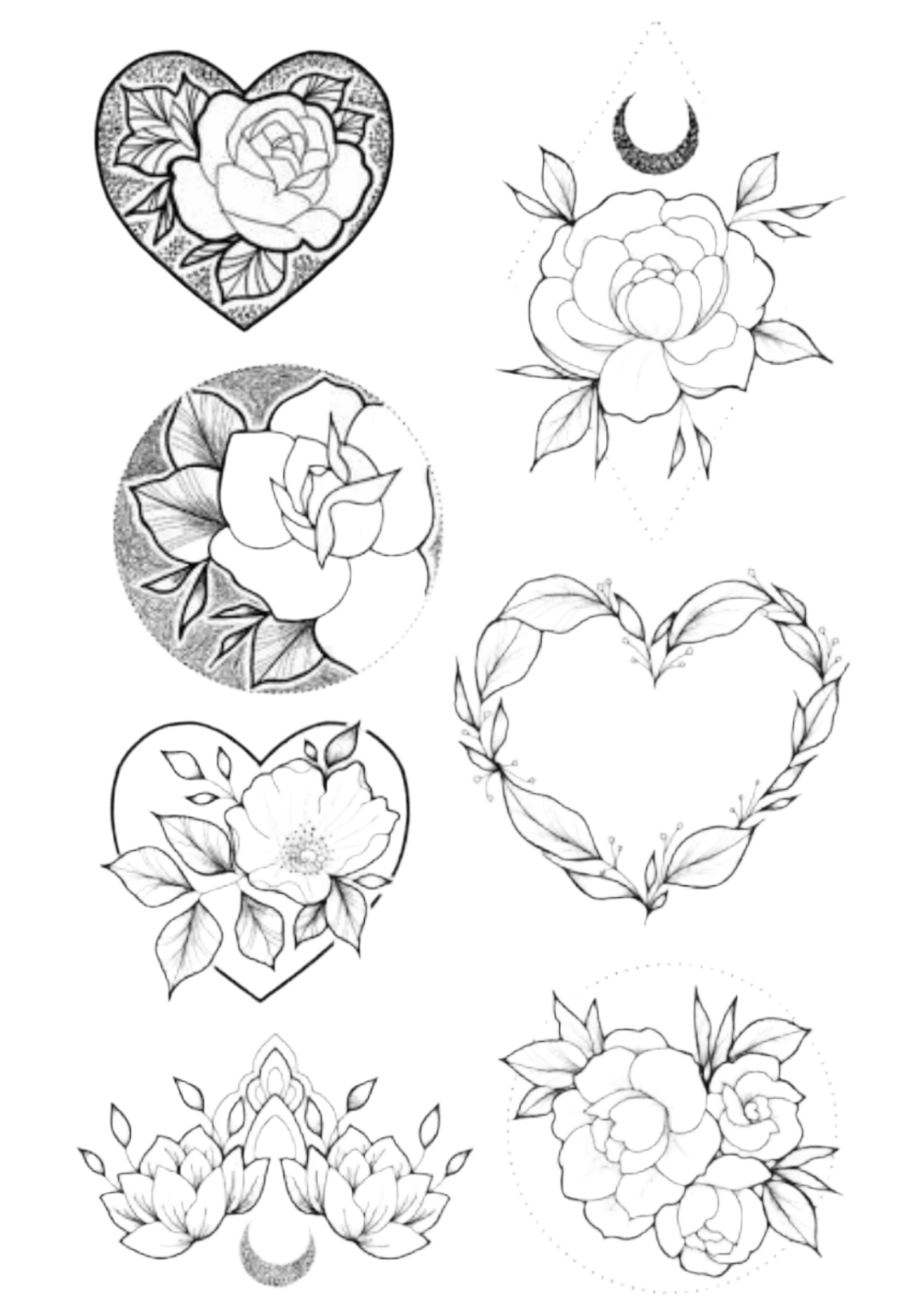 TeMaRo™ Tattoo Stickers - Flowers