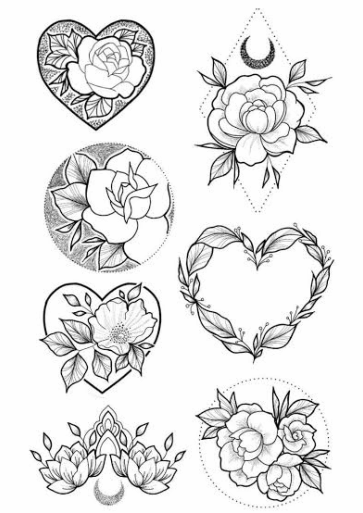 TeMaRo™ Tattoo Stickers - Flowers