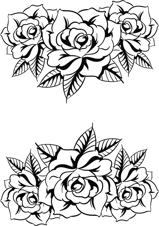 TeMaRo Tattoo Stickers Roses