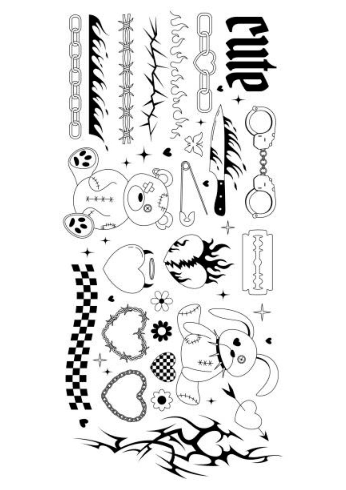 TeMaRo™ Tattoo Temporary Design - Sheet