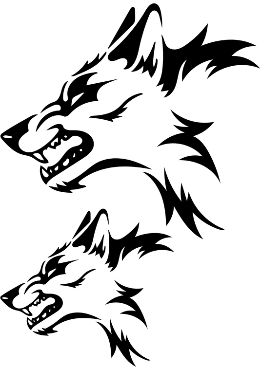 TeMaRo™ Tattoo Tribal Animal - Wolf