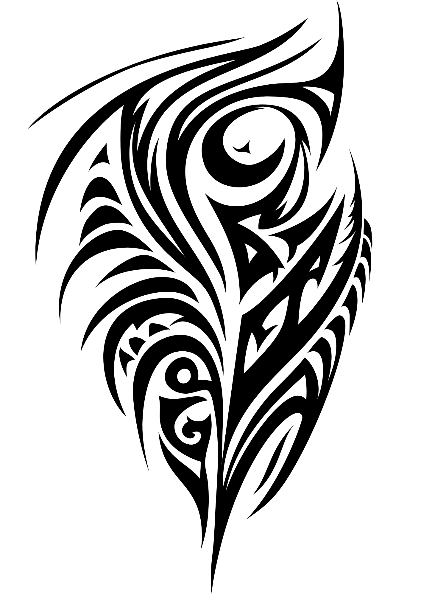 TeMaRo™ Tattoo Tribal Feathers