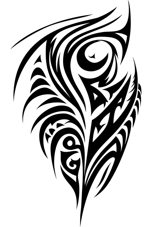 TeMaRo™ Tattoo Tribal Feathers