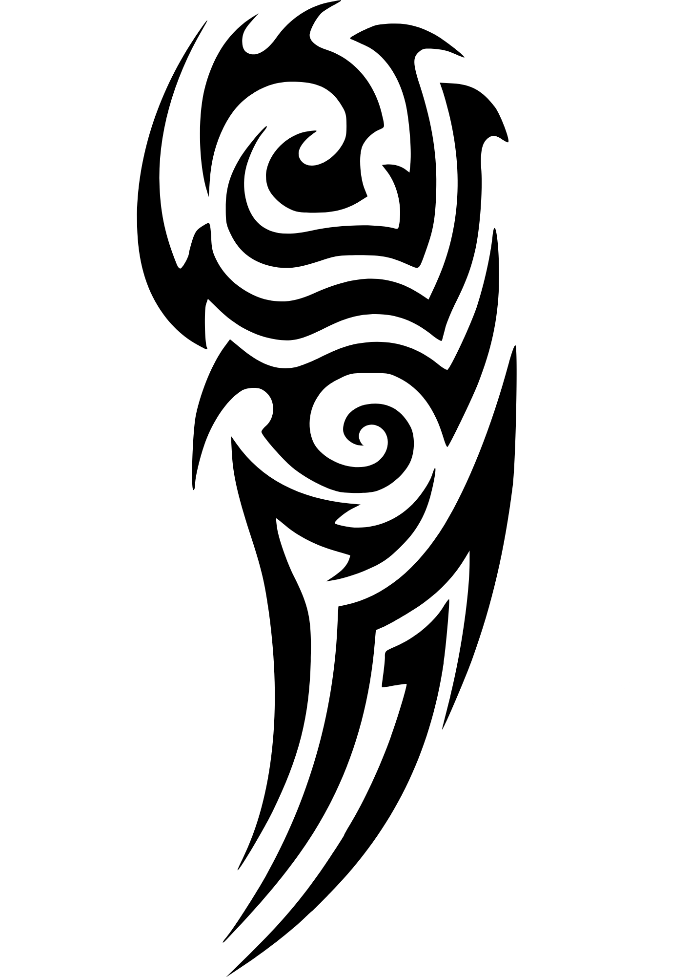 TeMaRo™ Tattoo Tribal Leg Design