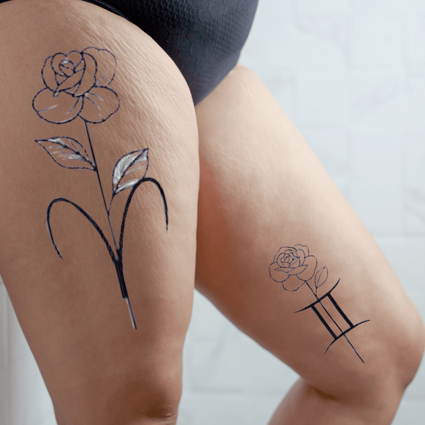 TeMaRo™ Tattoos for Women on Leg - Roses