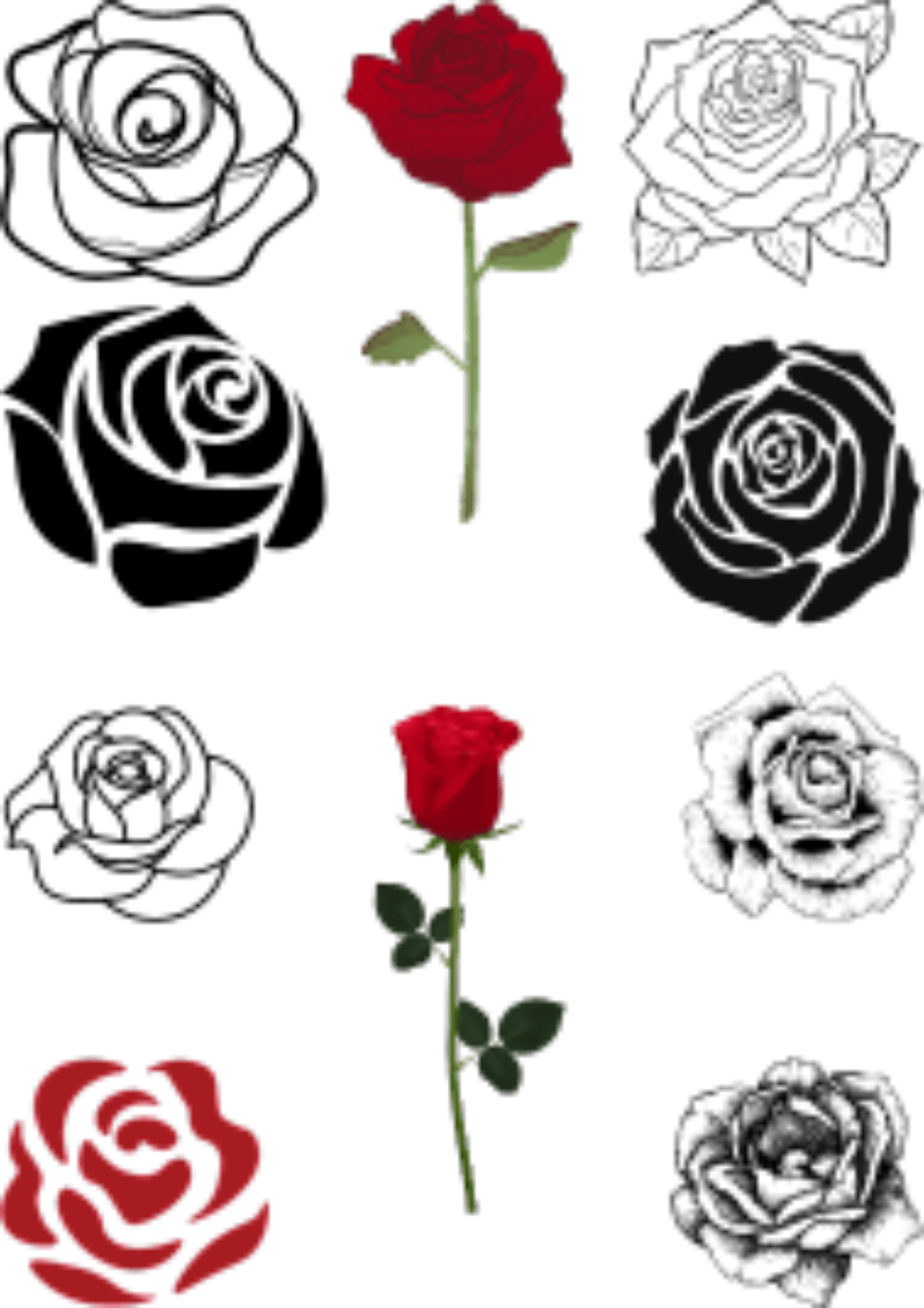 TeMaRo™ Tattoos Fourways - Roses Tattoo Sheet