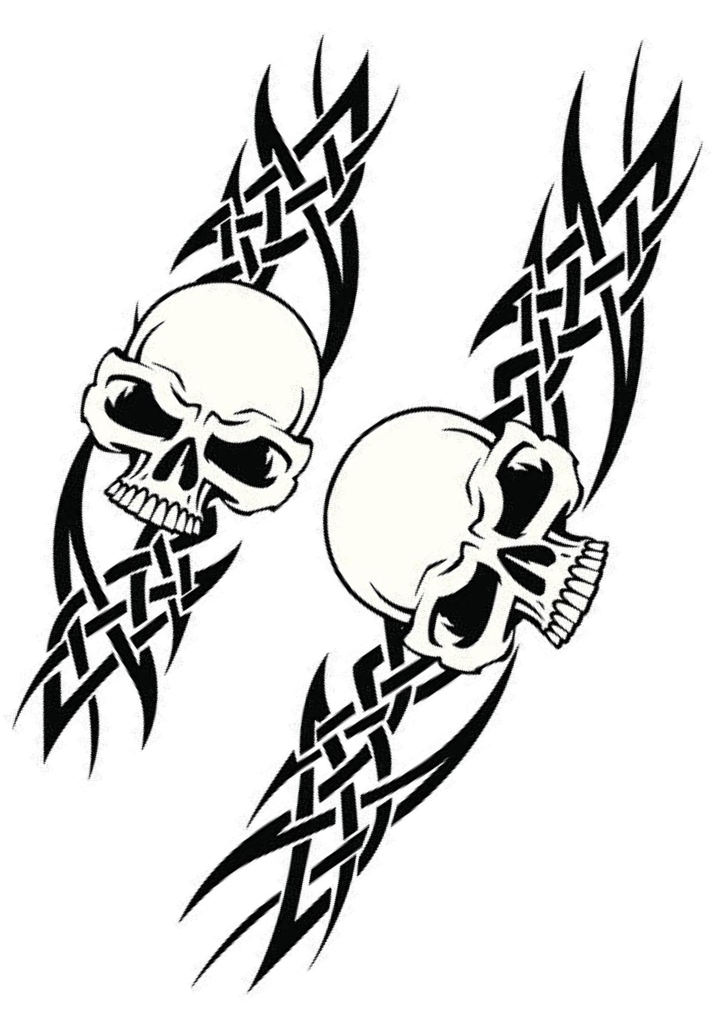 TeMaRo™ Tattoos Johannesburg - Old School Skull Tribal Armband