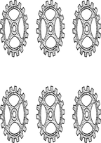 TeMaRo™ Tattoos Matching for Couples Steampunk Gears