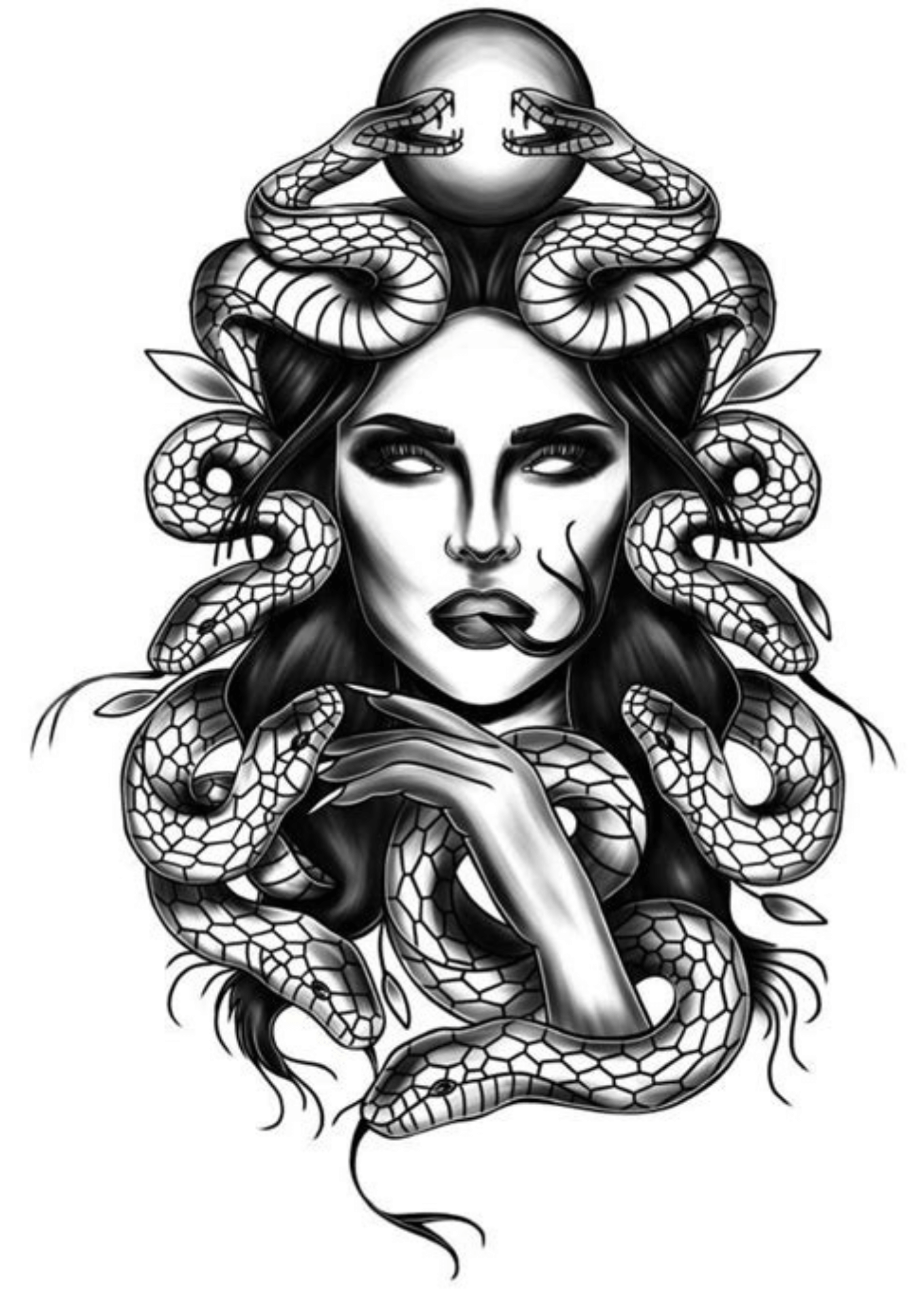 TeMaRo™ Tattoos on The Back - Medusa Head