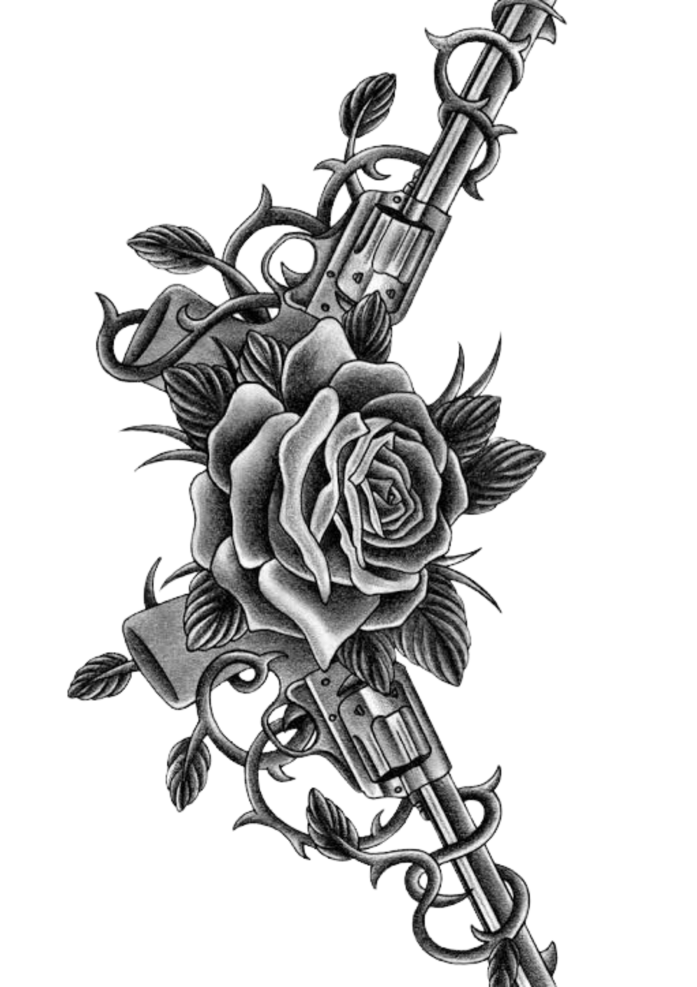 TeMaRo™ Tattoos Shop - Guns with Roses