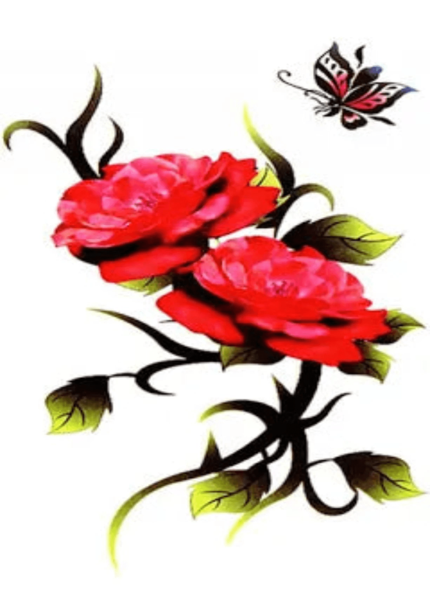 TeMaRo™ Temp Flower Tattoos Designs