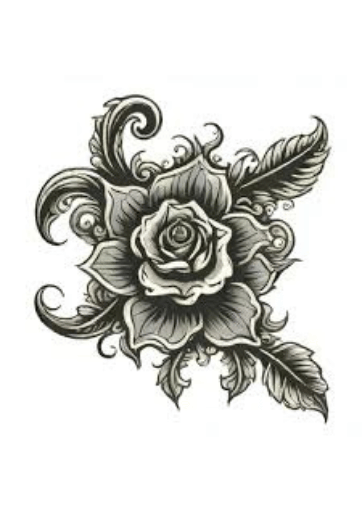 TeMaRo™ Temporary Tattoo Port Elizabeth - Elbow Rose