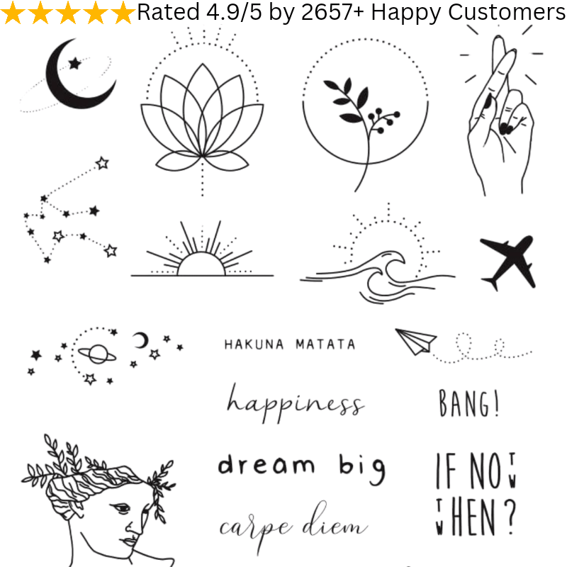 TeMaRo™ Temporary Tattoo Sheets