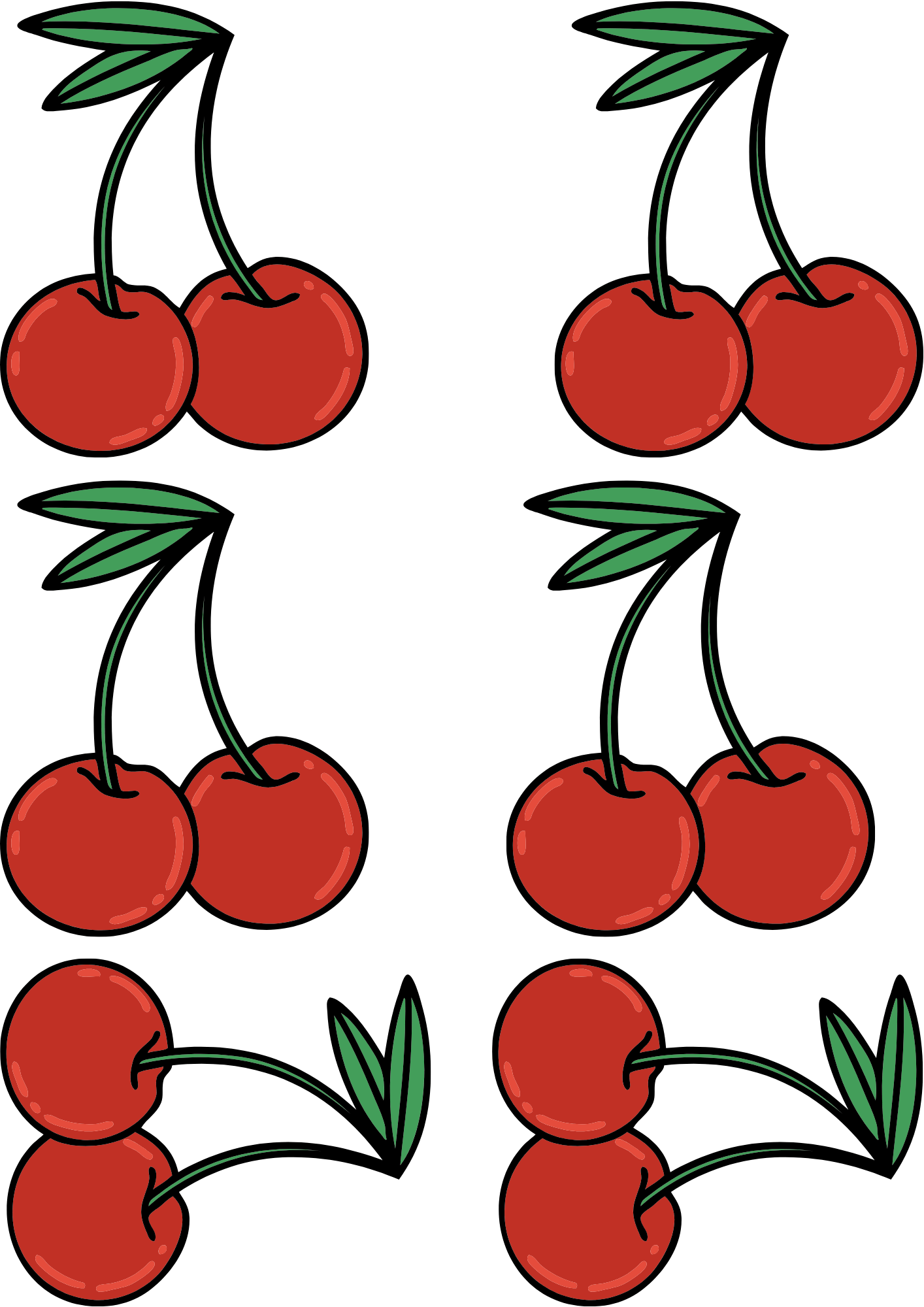 TeMaRo™ Temporary Tattoo - Traditional Cherries