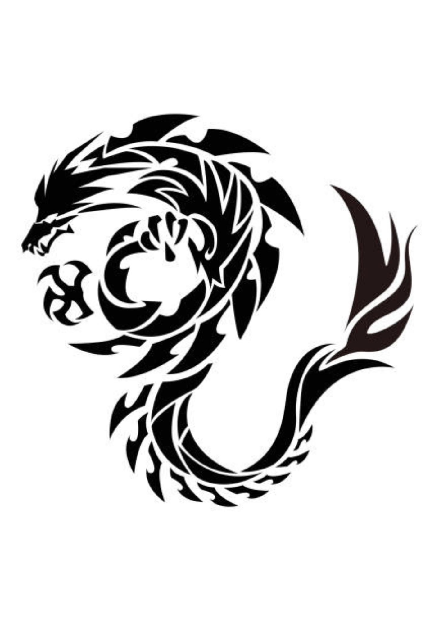 TeMaRo™ Temporary Tattoos Dragon