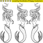 Takealot Temporary Tattoos – Mermaid Tail & Flowers