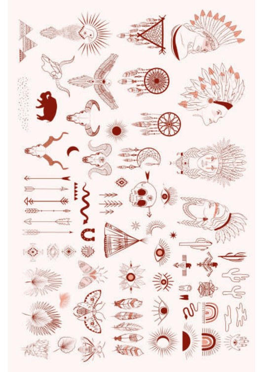 TeMaRo™ Temporary Tribal Tattoos Sheet