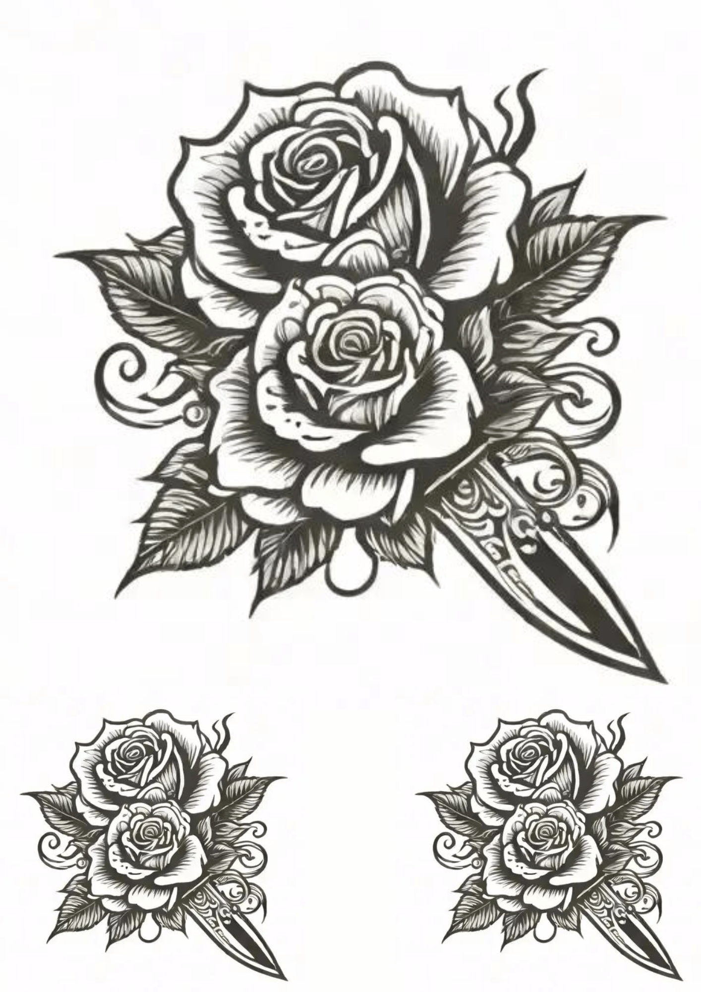 TeMaRo™ Three Roses Hand Tattoo for Men