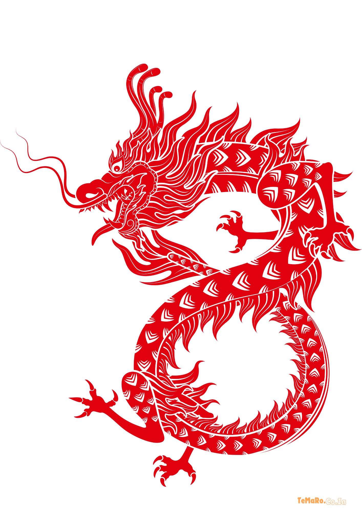 TeMaRo™ Traditional Chinese Dragon Tattoo