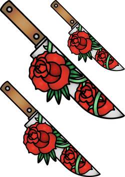 TeMaRo™ Traditional Rose Tattoo Neck