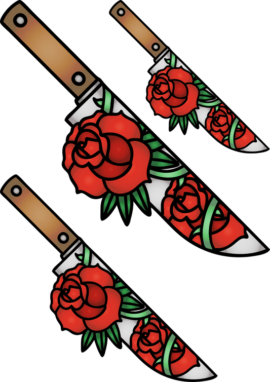 TeMaRo™ Traditional Rose Tattoo Neck