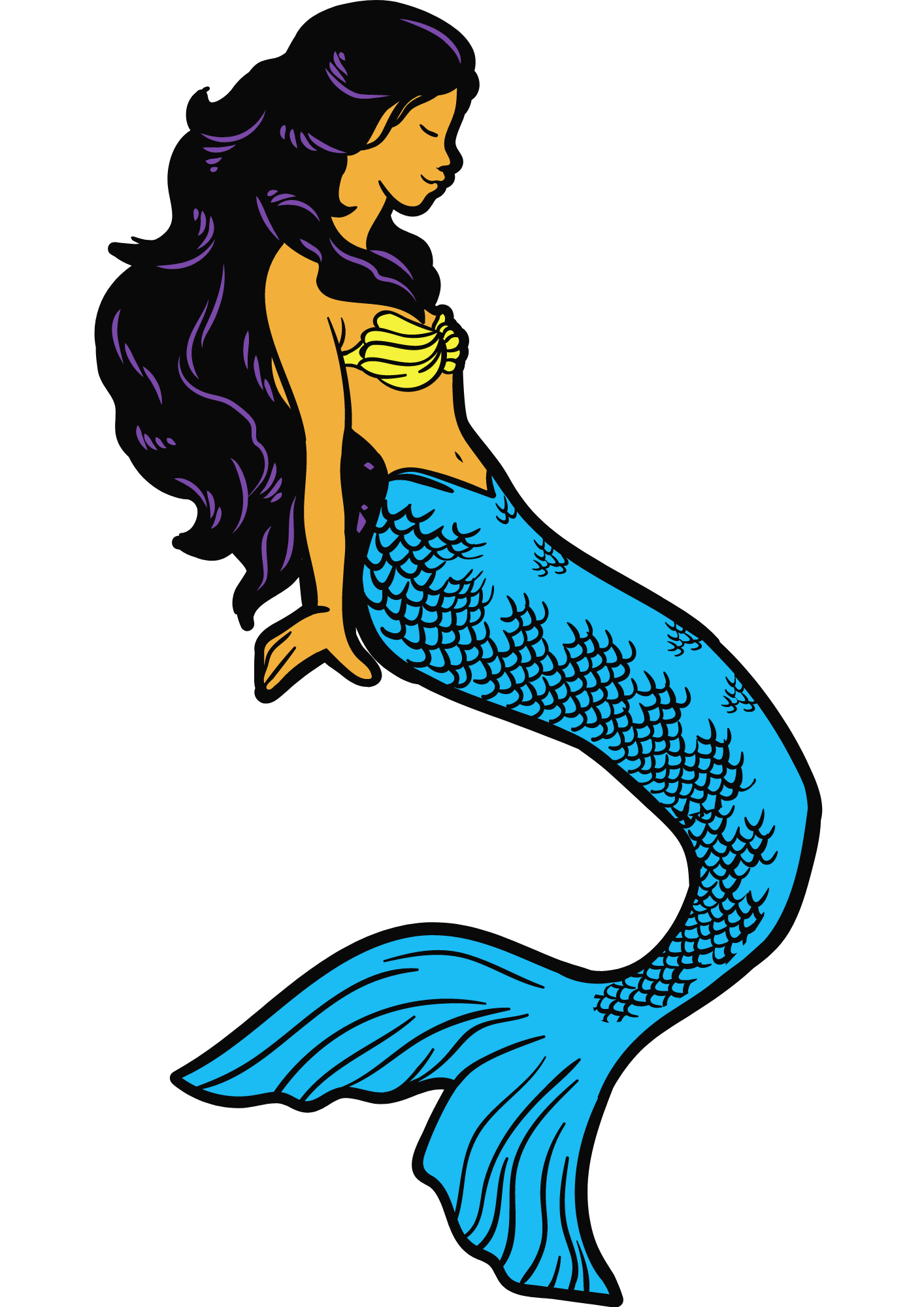 TeMaRo™ Traditional Tattoo Sticker Mermaid