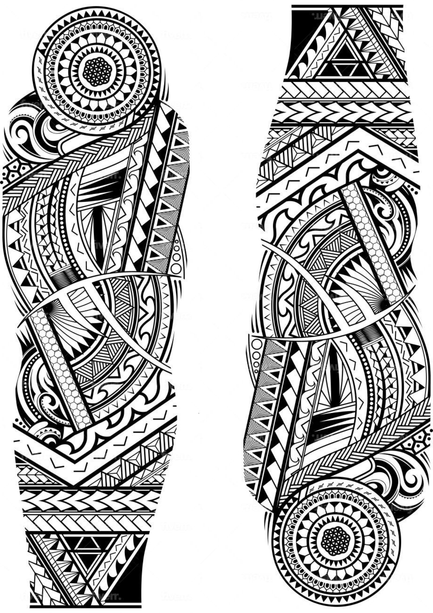 TeMaRo™ Tribal Tattoo for Legs