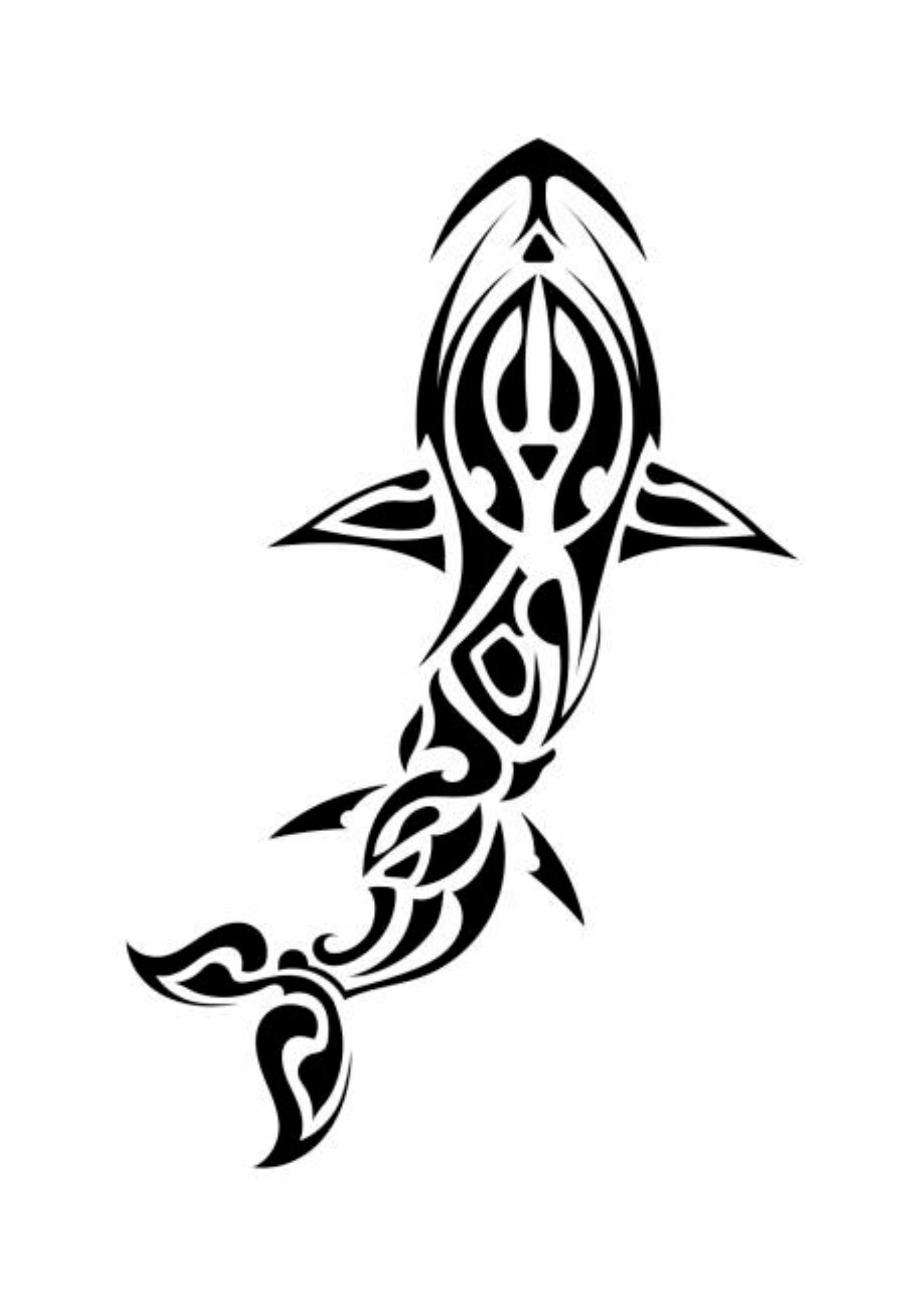 TeMaRo™ Tribal Tattoo Leg - Shark