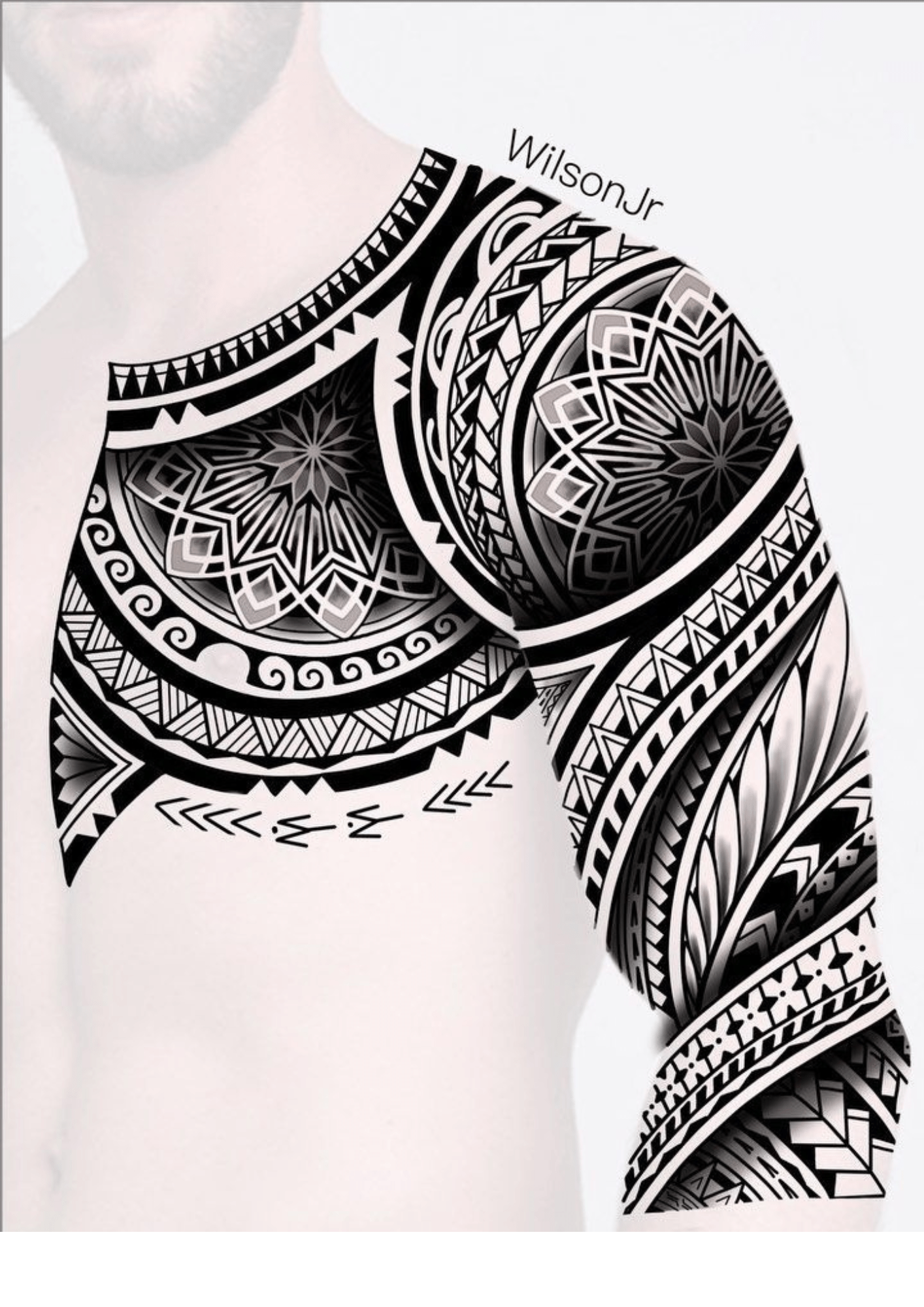 TeMaRo™ Tribal Tattoo on Chest