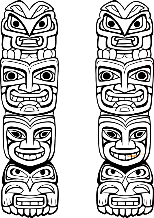 TeMaRo™ Tribal Tattoo Sleeve Ideas - African Mask