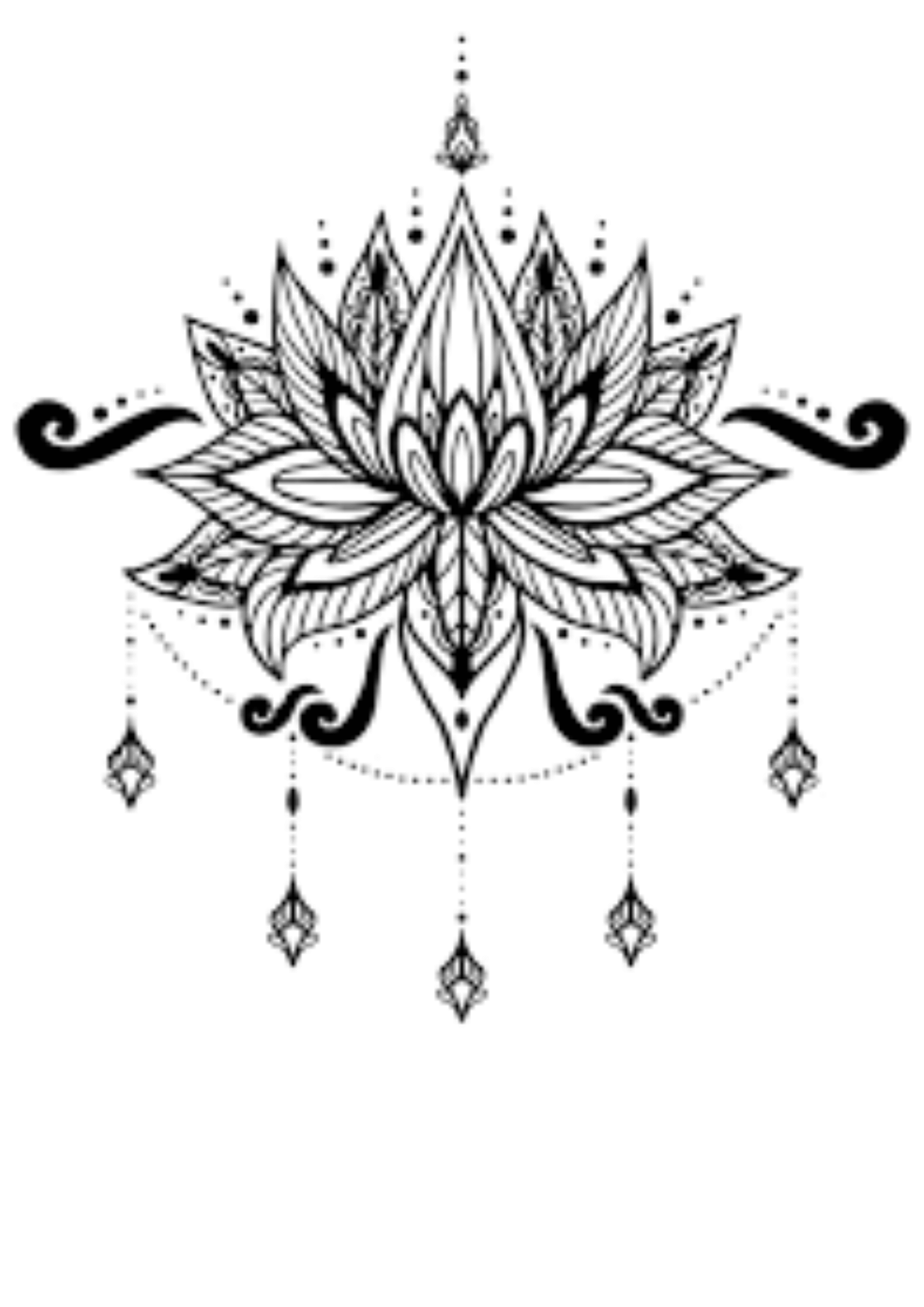 TeMaRo™ Underboob Tattoo - Mandala