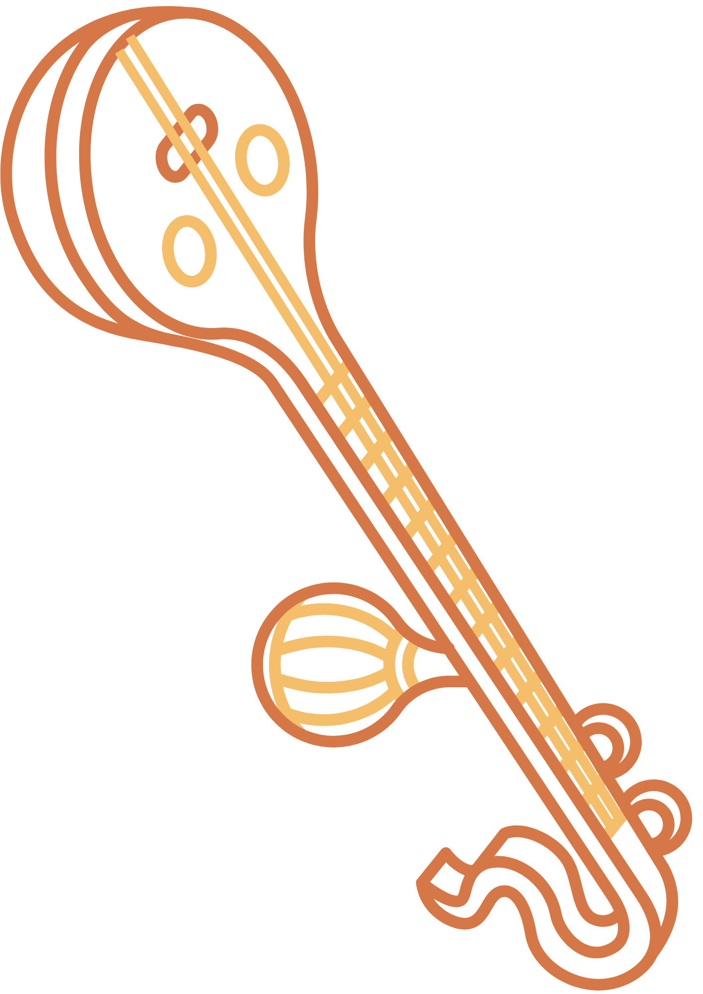 TeMaRo™ Veena String Instrument Tattoo Designs Female