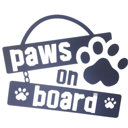 TeMaRo™ Vehicle Decals - Paws On Board (21X30cm)