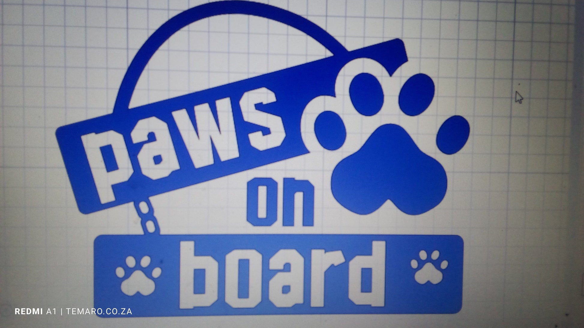 TeMaRo™ Vehicle Decals - Paws On Board (21X30cm)