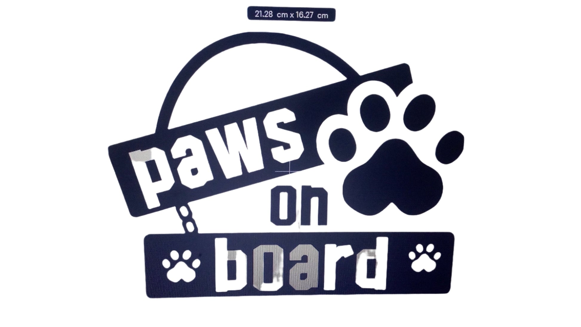 TeMaRo™ Vehicle Decals - Paws On Board (21X30cm)