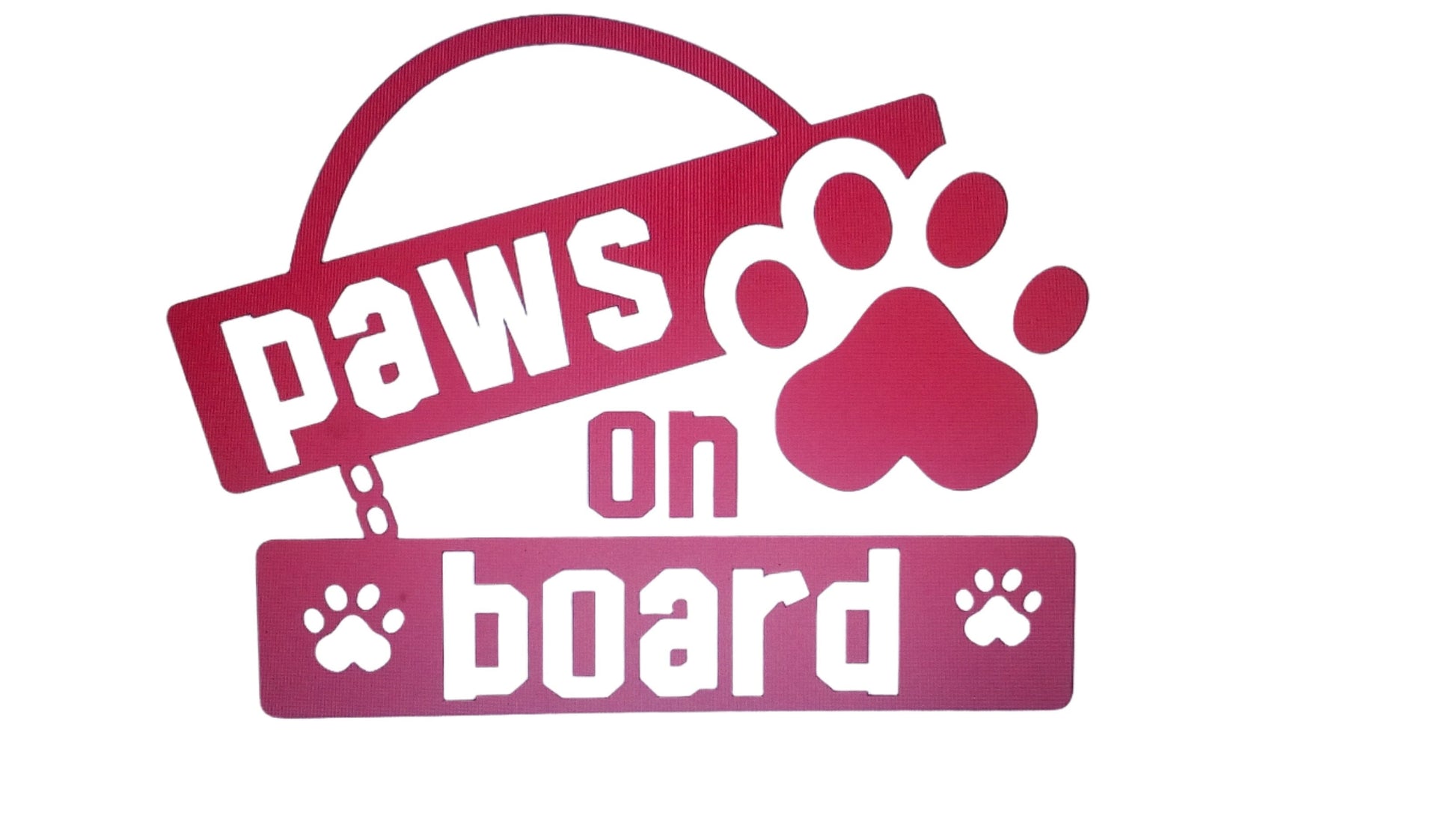 TeMaRo™ Vehicle Decals - Paws On Board (21X30cm)