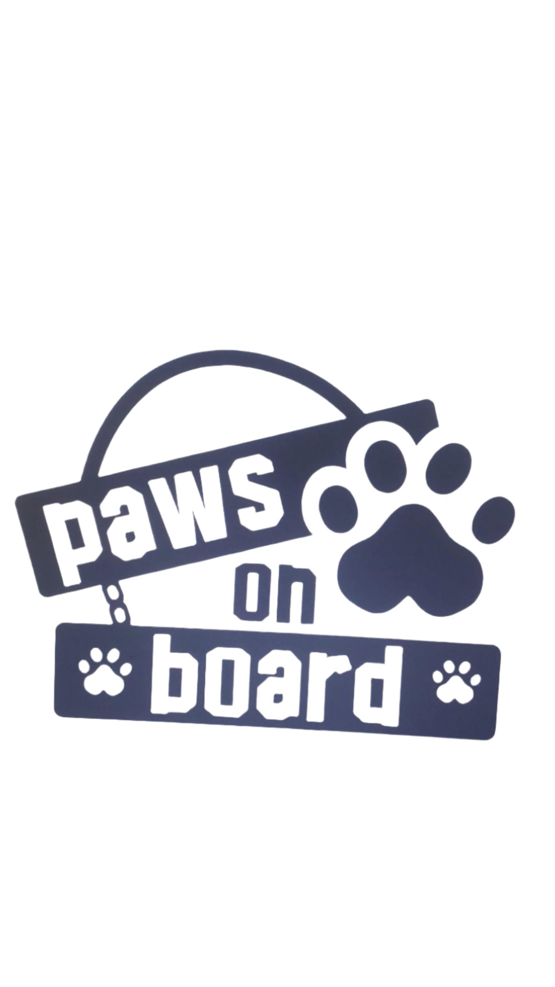 TeMaRo™ Vehicle Decals - Paws On Board (21X30cm)