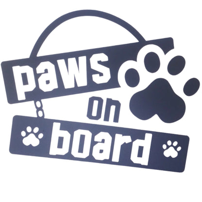 TeMaRo™ Vehicle Decals - Paws On Board (21X30cm)