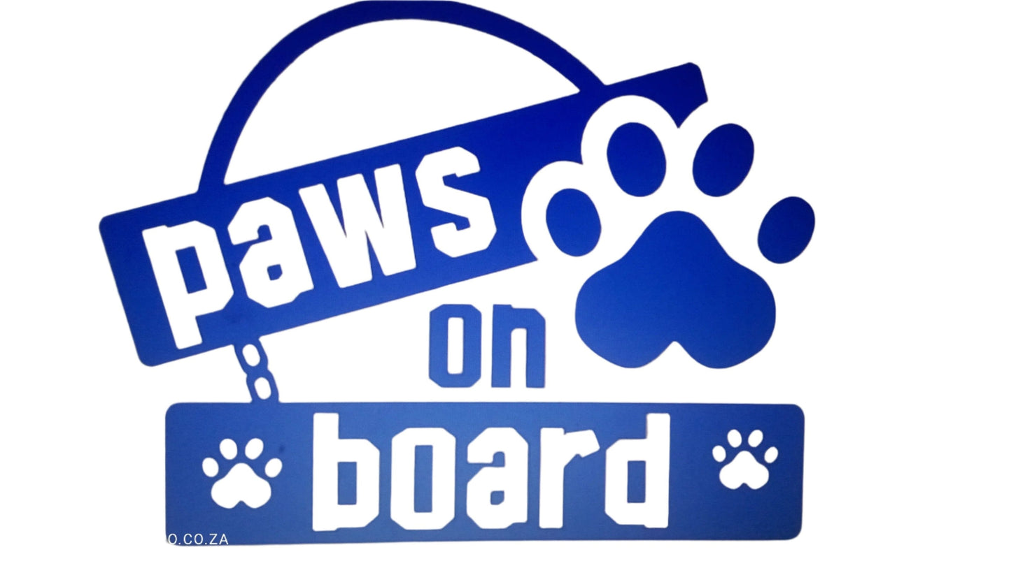 TeMaRo™ Vehicle Decals - Paws On Board (21X30cm)