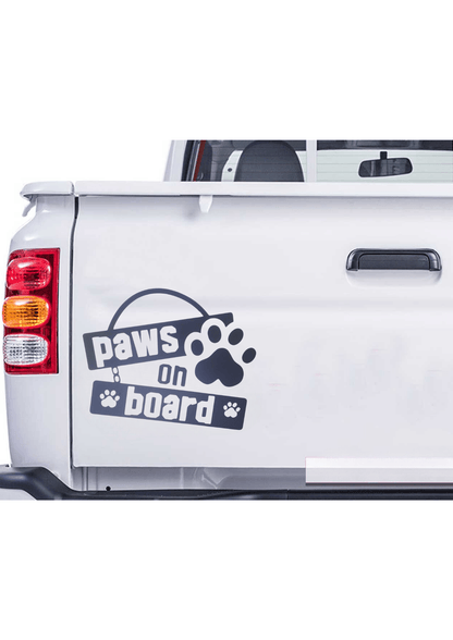 TeMaRo™ Vehicle Decals - Paws On Board (21X30cm)