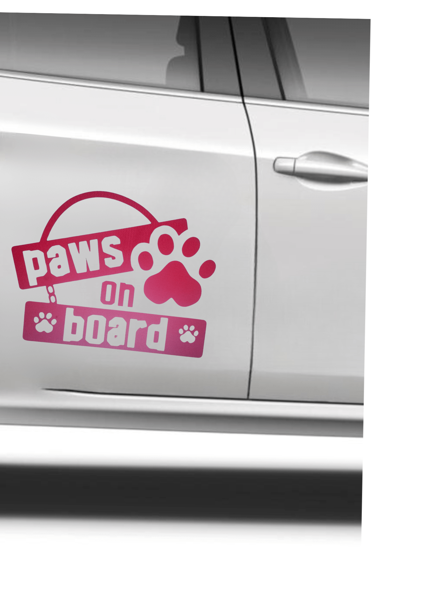 TeMaRo™ Vehicle Decals - Paws On Board (21X30cm)