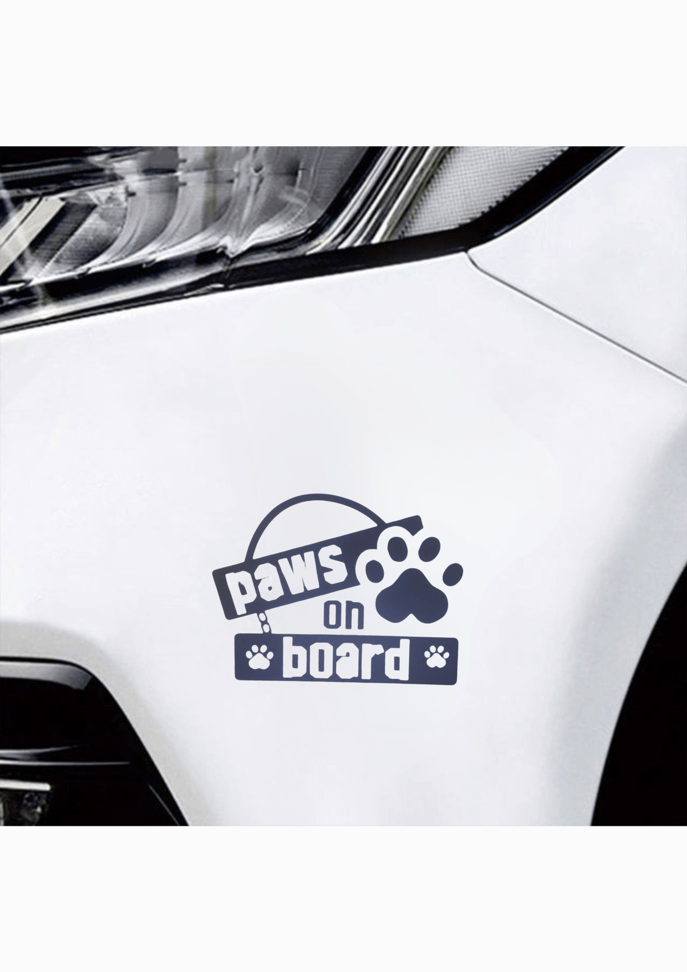 TeMaRo™ Vehicle Decals - Paws On Board (21X30cm)