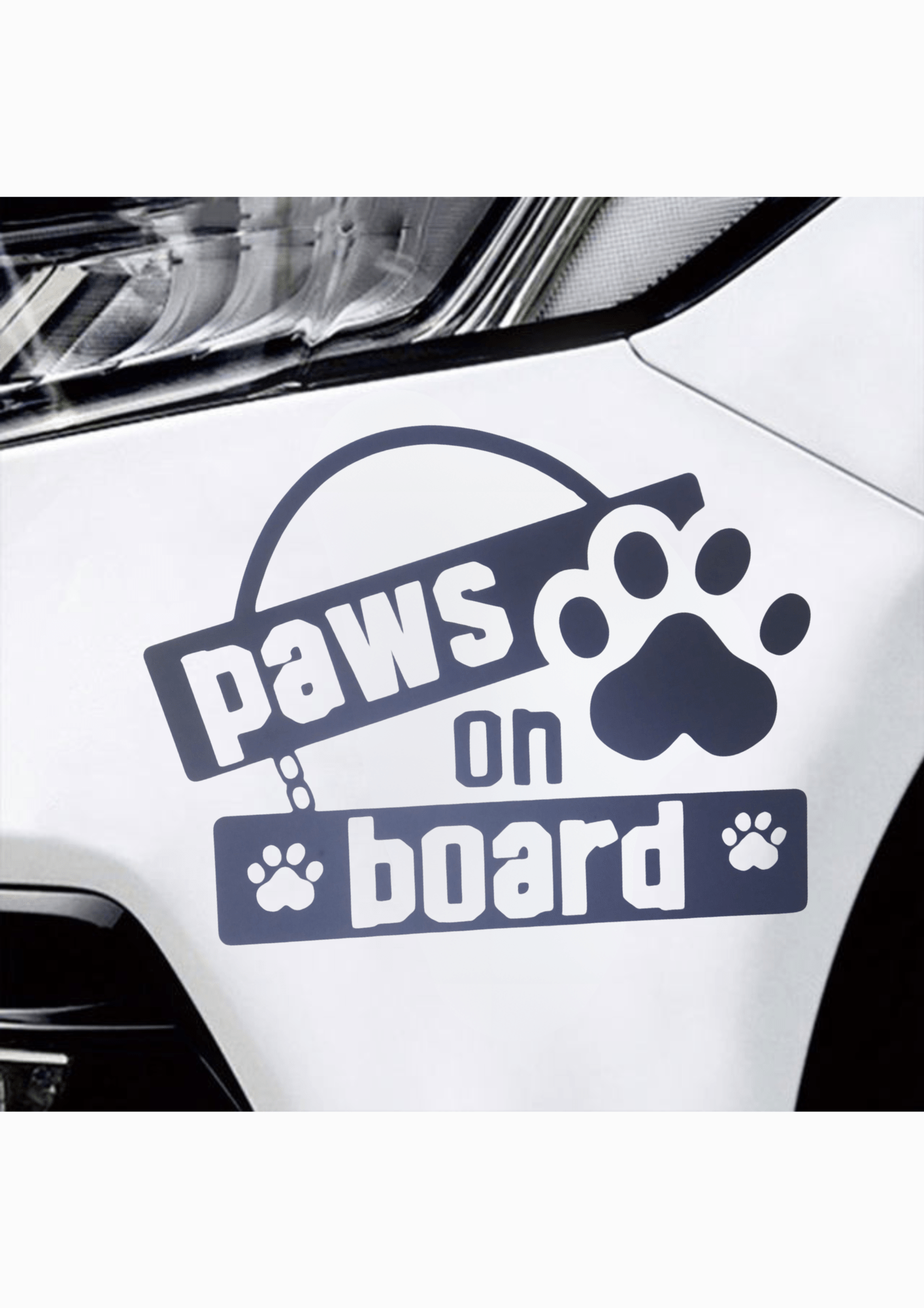 TeMaRo™ Vehicle Decals - Paws On Board (21X30cm)