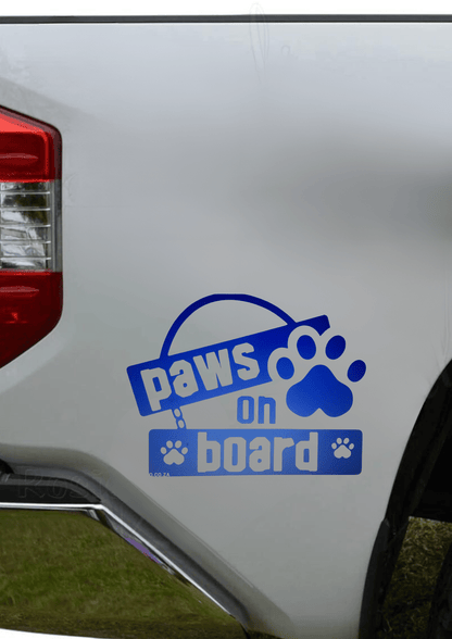 TeMaRo™ Vehicle Decals - Paws On Board (21X30cm)