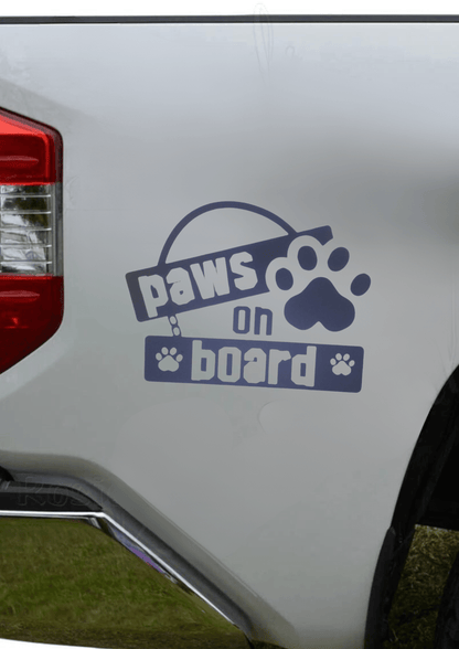 TeMaRo™ Vehicle Decals - Paws On Board (21X30cm)